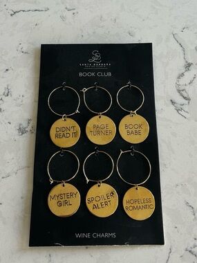 Santa Barbara: Book Club Wine Glass Charms